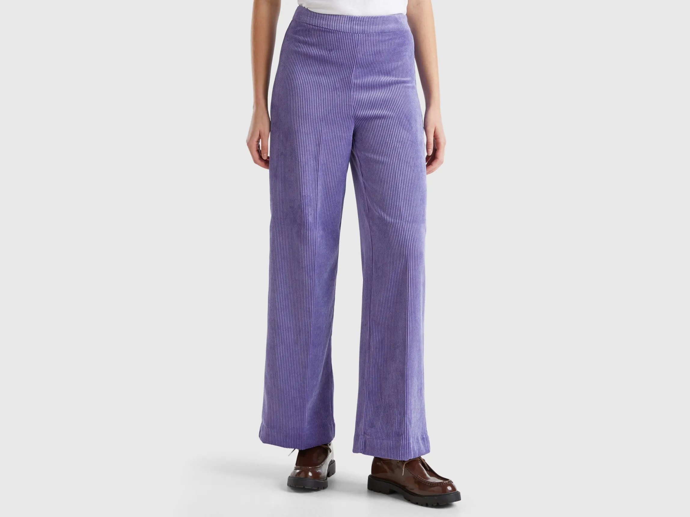 Flare fit velvet trousers