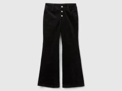 Flare fit velvet trousers