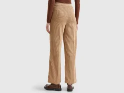 Flare fit velvet trousers