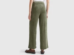 Flare fit velvet trousers