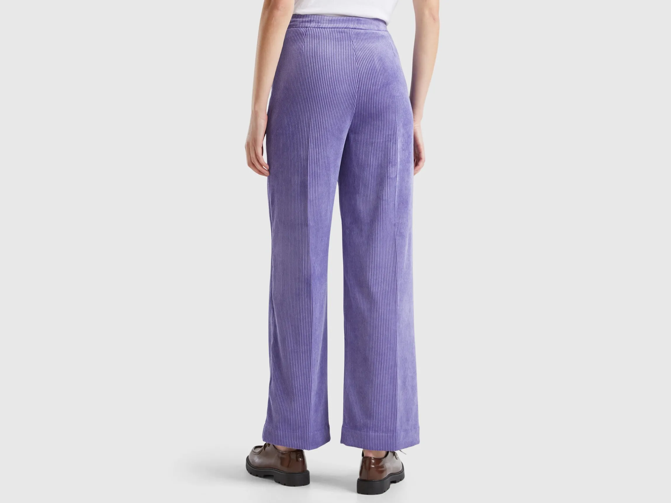 Flare fit velvet trousers