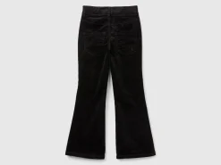 Flare fit velvet trousers
