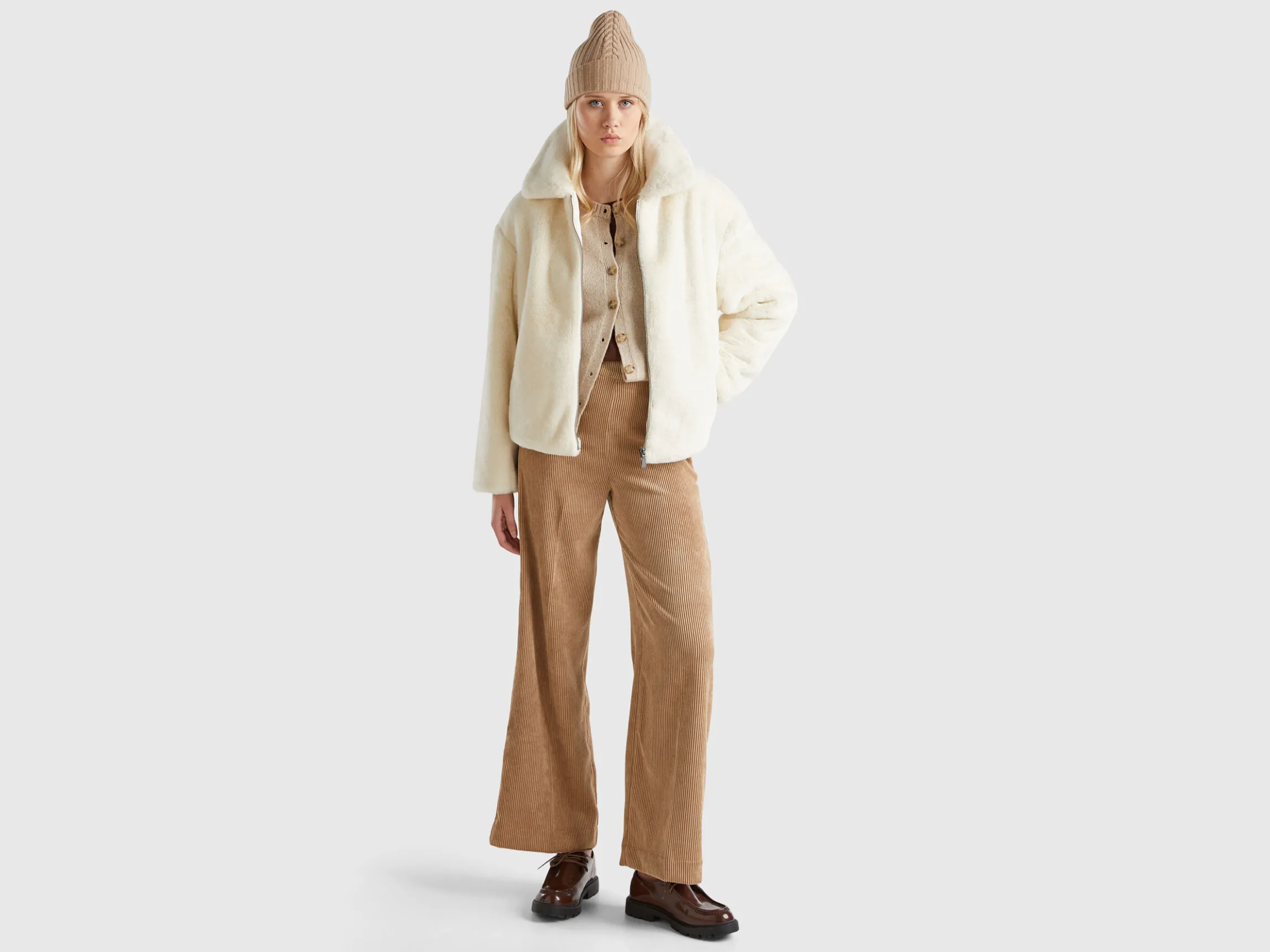 Flare fit velvet trousers