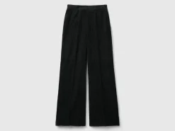 Flare fit velvet trousers