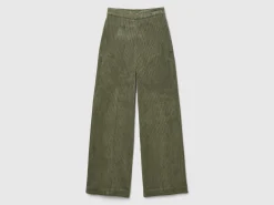 Flare fit velvet trousers