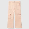 Flared cargo trousers