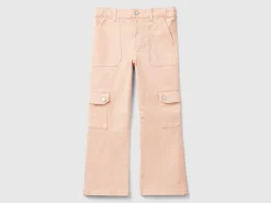 Flared cargo trousers