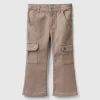Flared cargo trousers