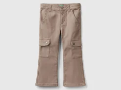 Flared cargo trousers
