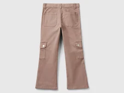 Flared cargo trousers