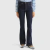 Flared jeans in recycled cotton blend