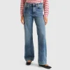 Flared jeans in recycled cotton