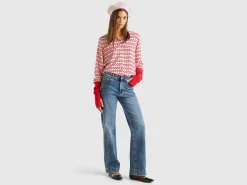 Flared jeans in recycled cotton