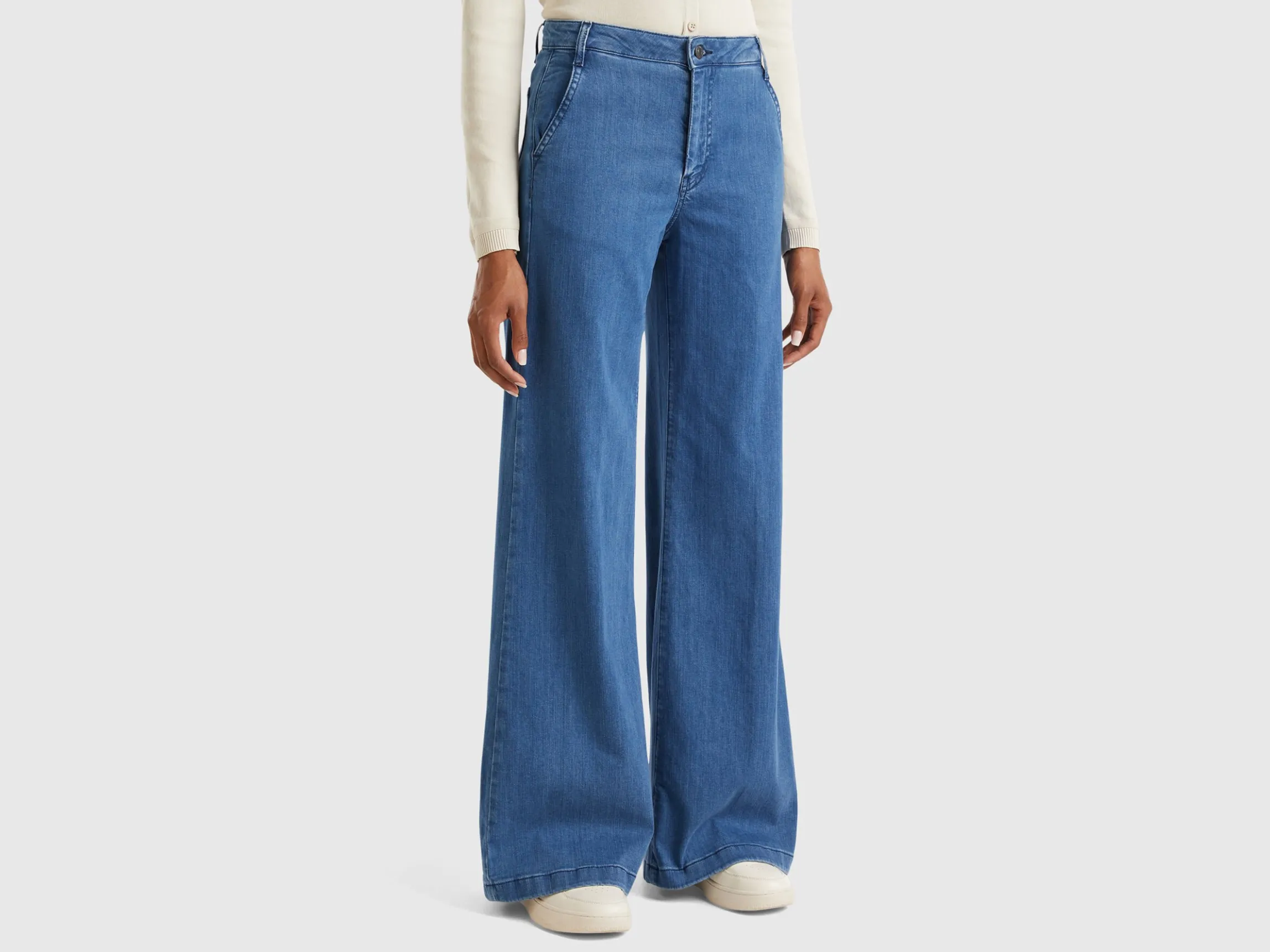 Flared jeans in stretch cotton