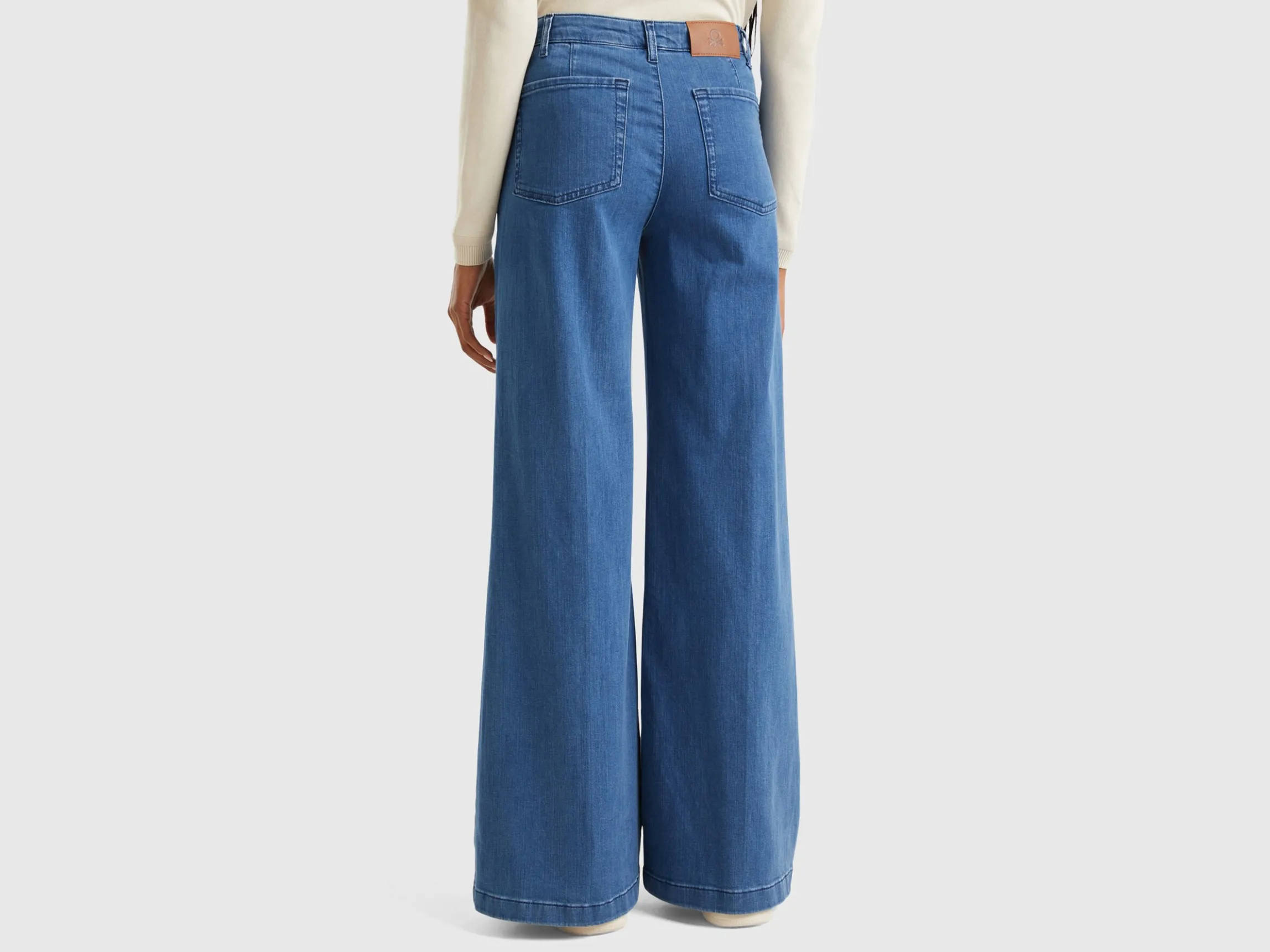 Flared jeans in stretch cotton