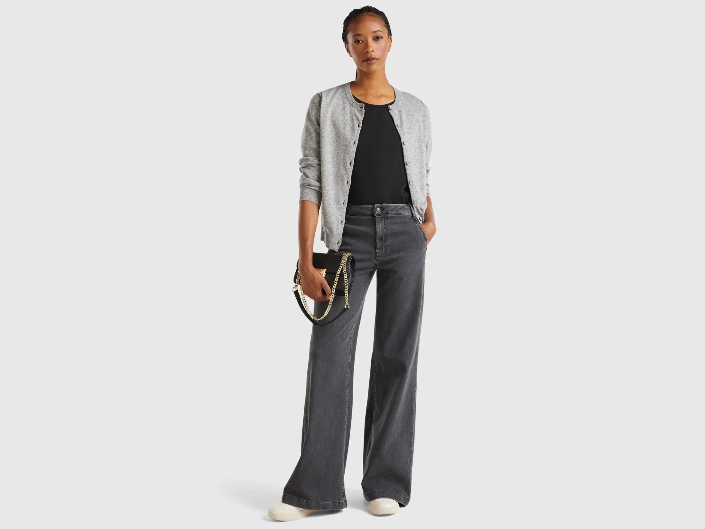 Flared jeans in stretch cotton