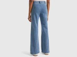 Flared jeans with zip