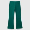 Flared leggings in stretch cotton