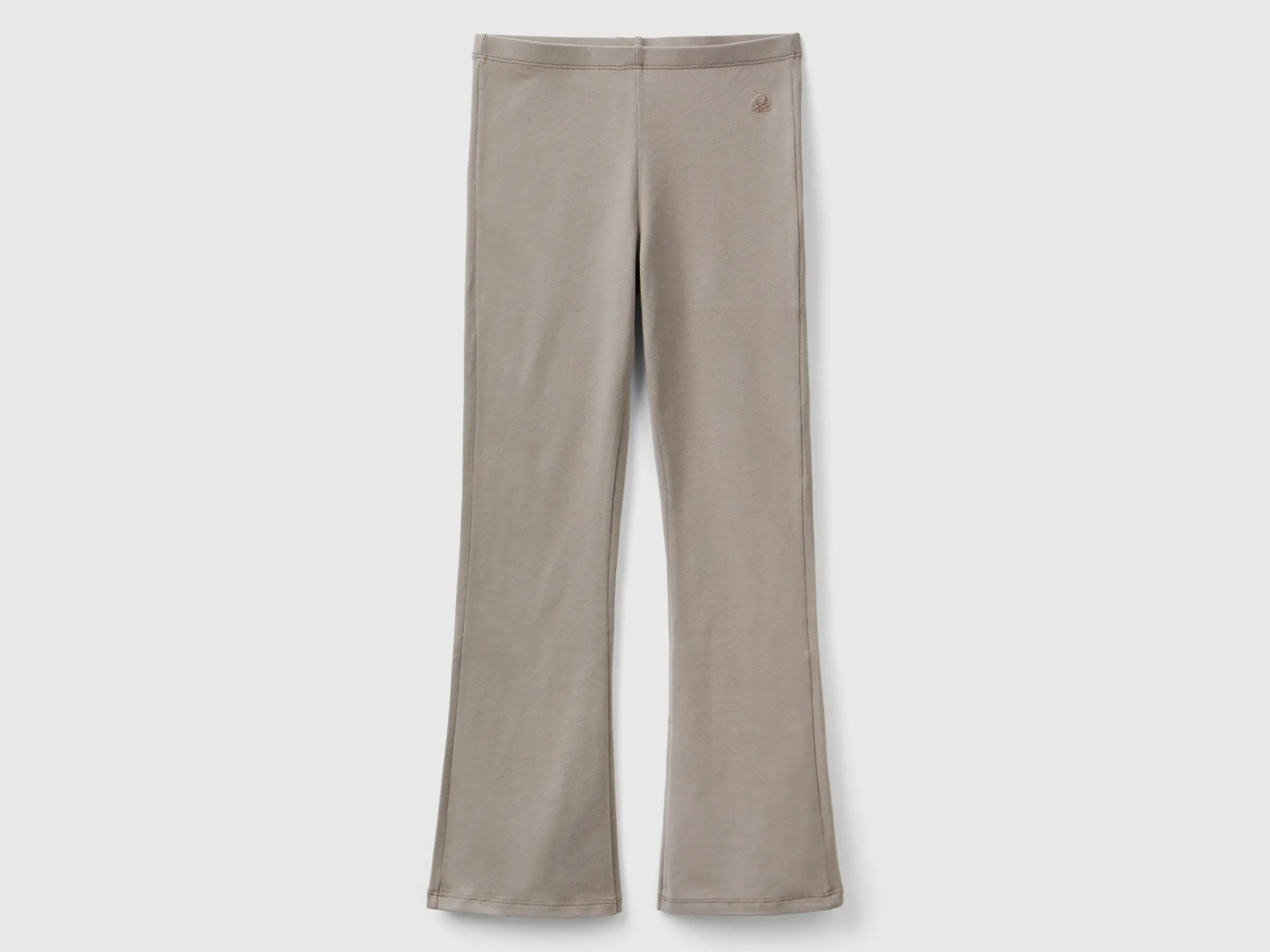 Flared leggings in stretch cotton