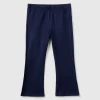 Flared leggings in stretch cotton