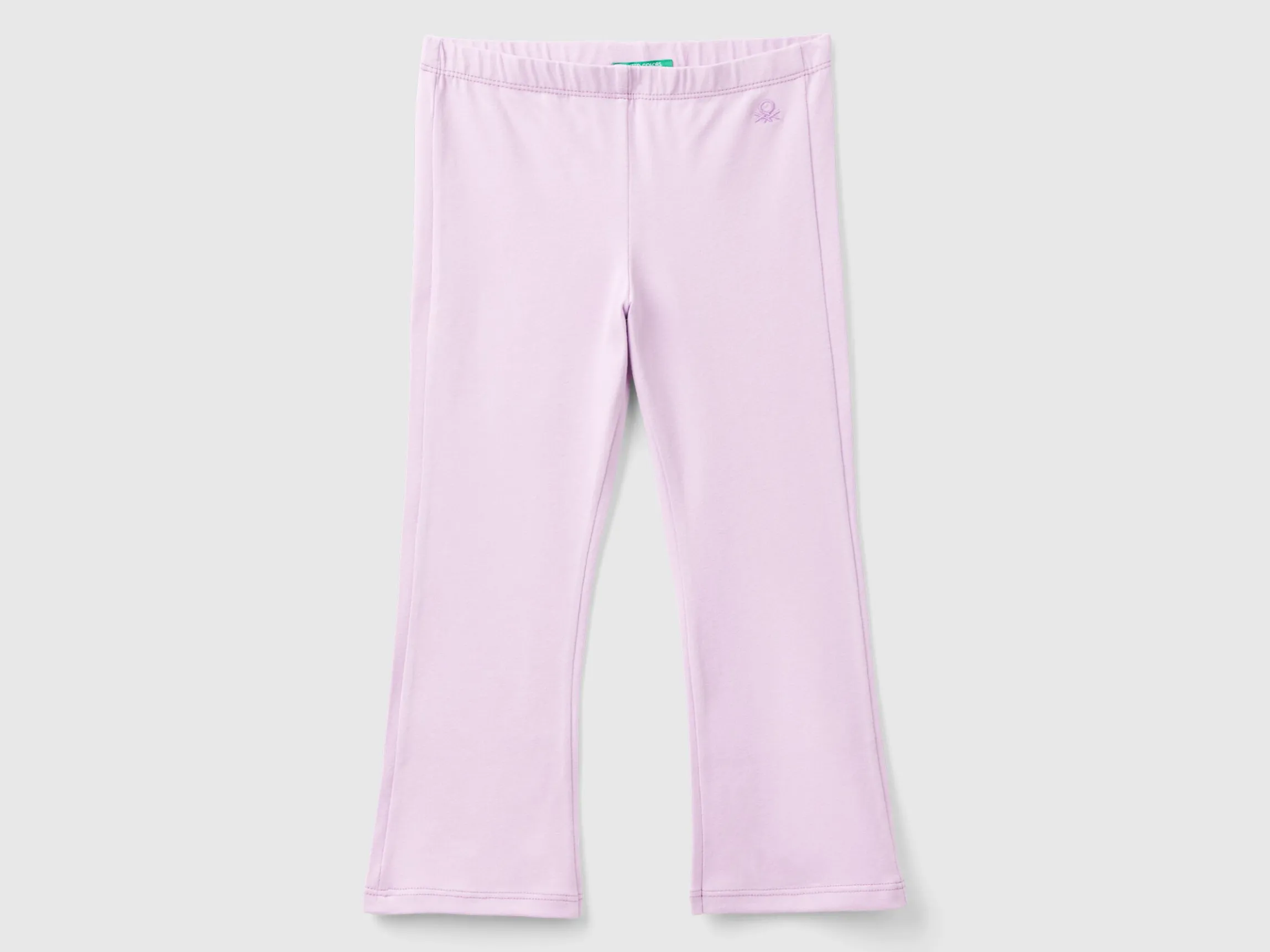 Flared leggings in stretch cotton