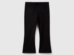 Flared leggings in stretch cotton
