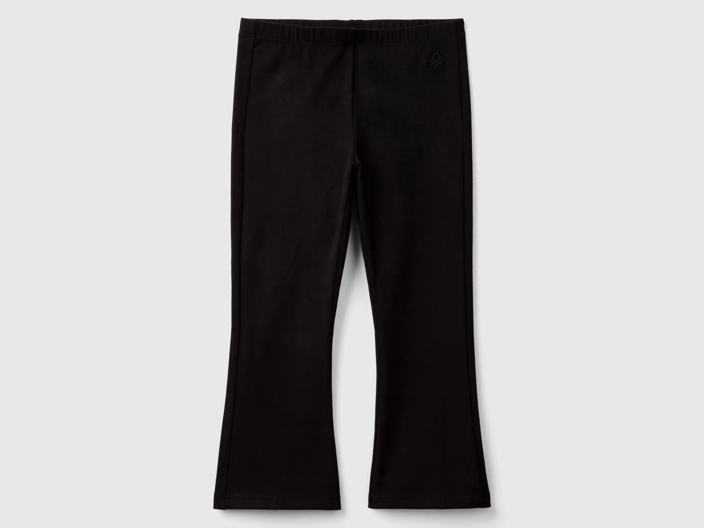 Flared leggings in stretch cotton