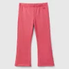 Flared leggings in stretch cotton