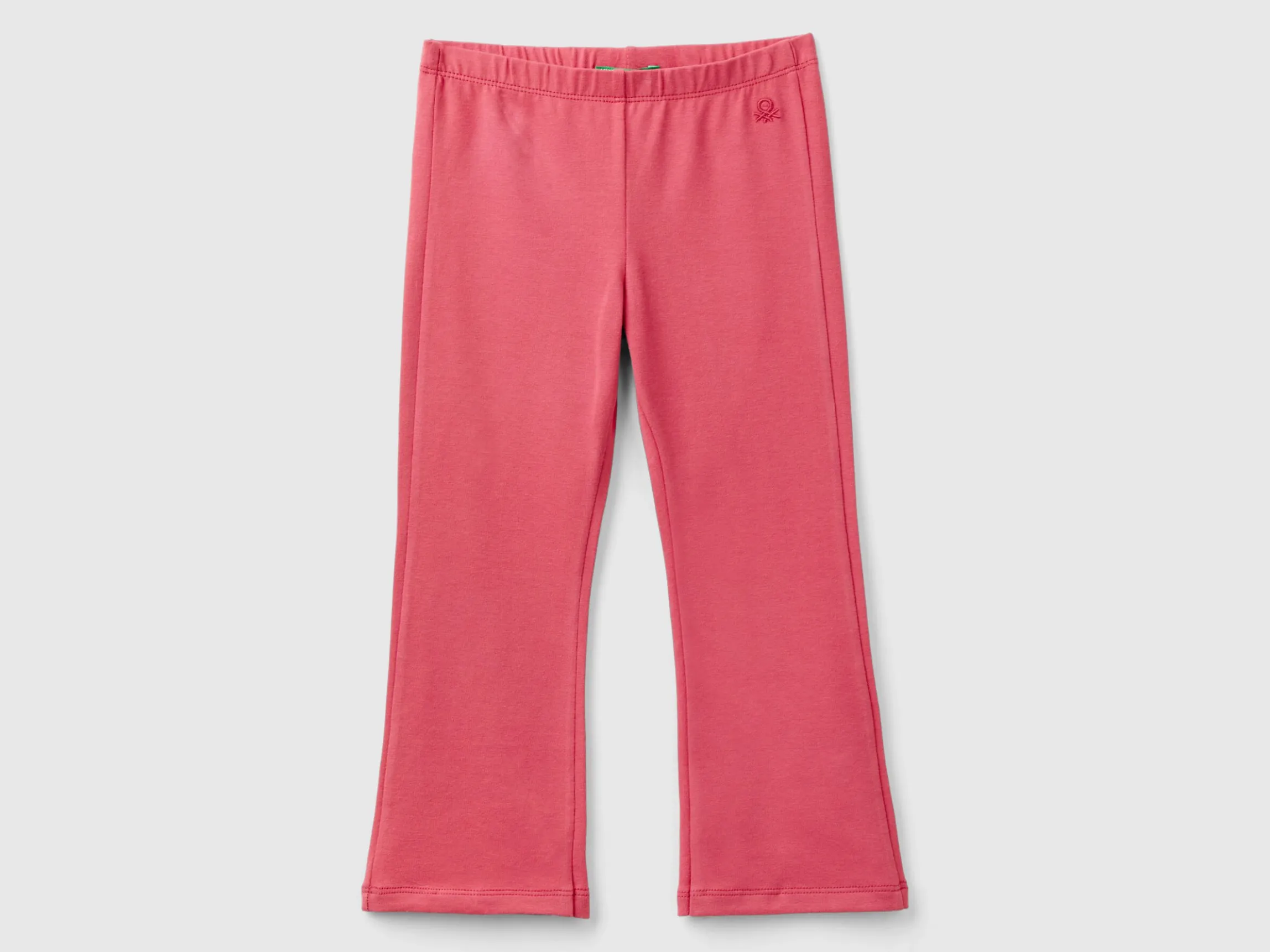 Flared leggings in stretch cotton