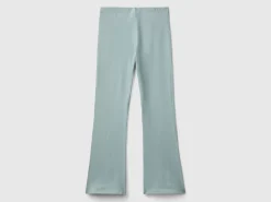 Flared leggings in stretch cotton