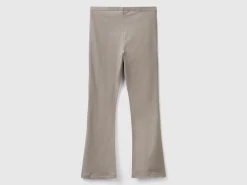 Flared leggings in stretch cotton