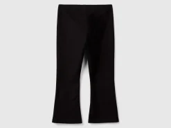 Flared leggings in stretch cotton