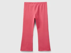 Flared leggings in stretch cotton