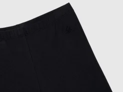 Flared leggings in stretch cotton