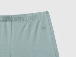 Flared leggings in stretch cotton