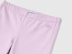 Flared leggings in stretch cotton