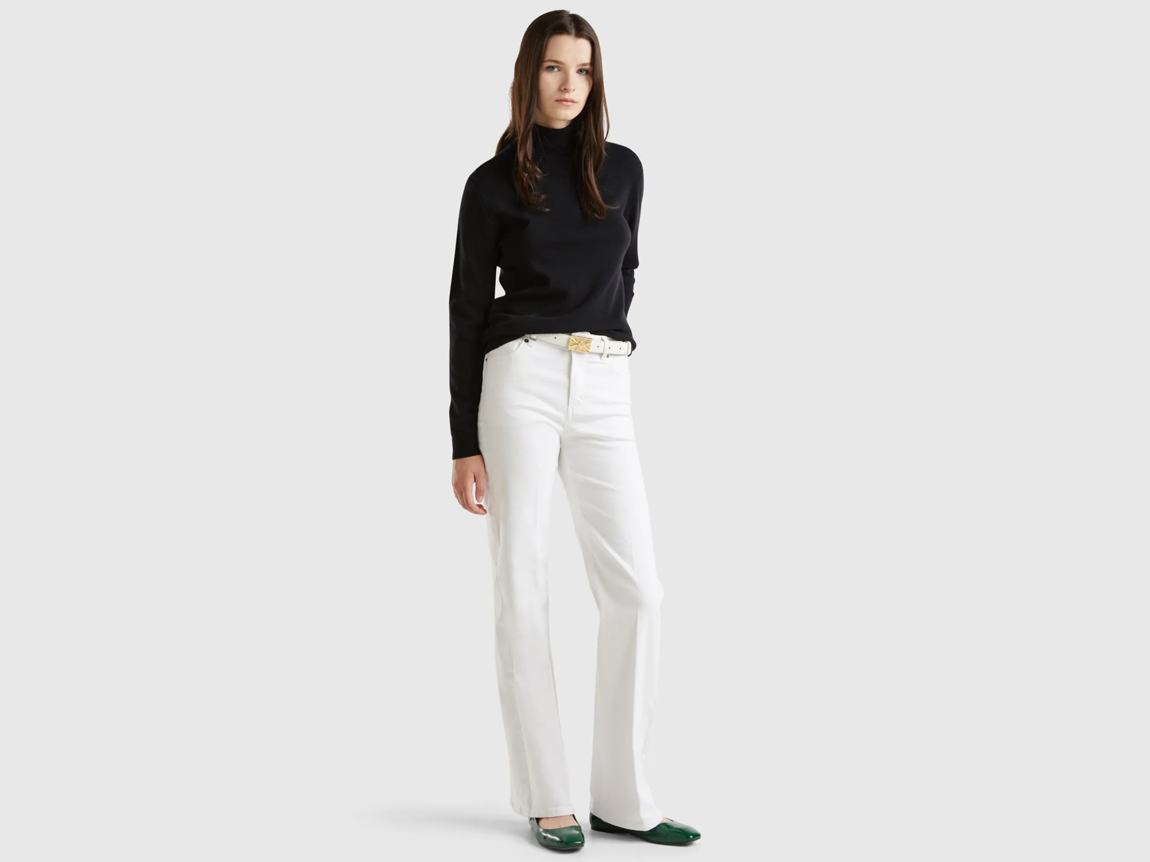 Flared stretch jeans