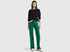 Flared stretch jeans