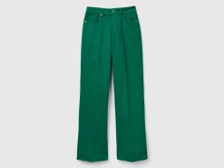 Flared stretch jeans
