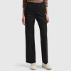 Flared trousers in stretch cotton