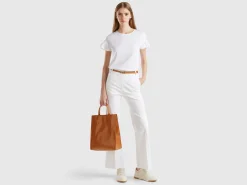 Flared trousers in stretch cotton