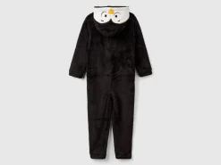 Fleece penguin onesie