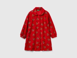 Fleece robe with reindeer