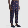 Fleece trousers with reindeer print