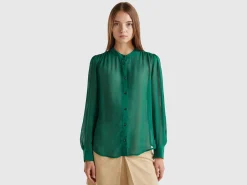 Flowy Mandarin collar shirt