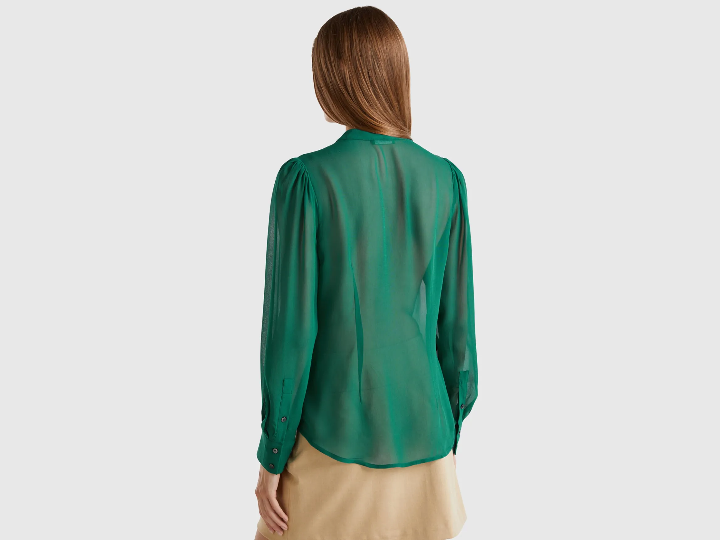 Flowy Mandarin collar shirt