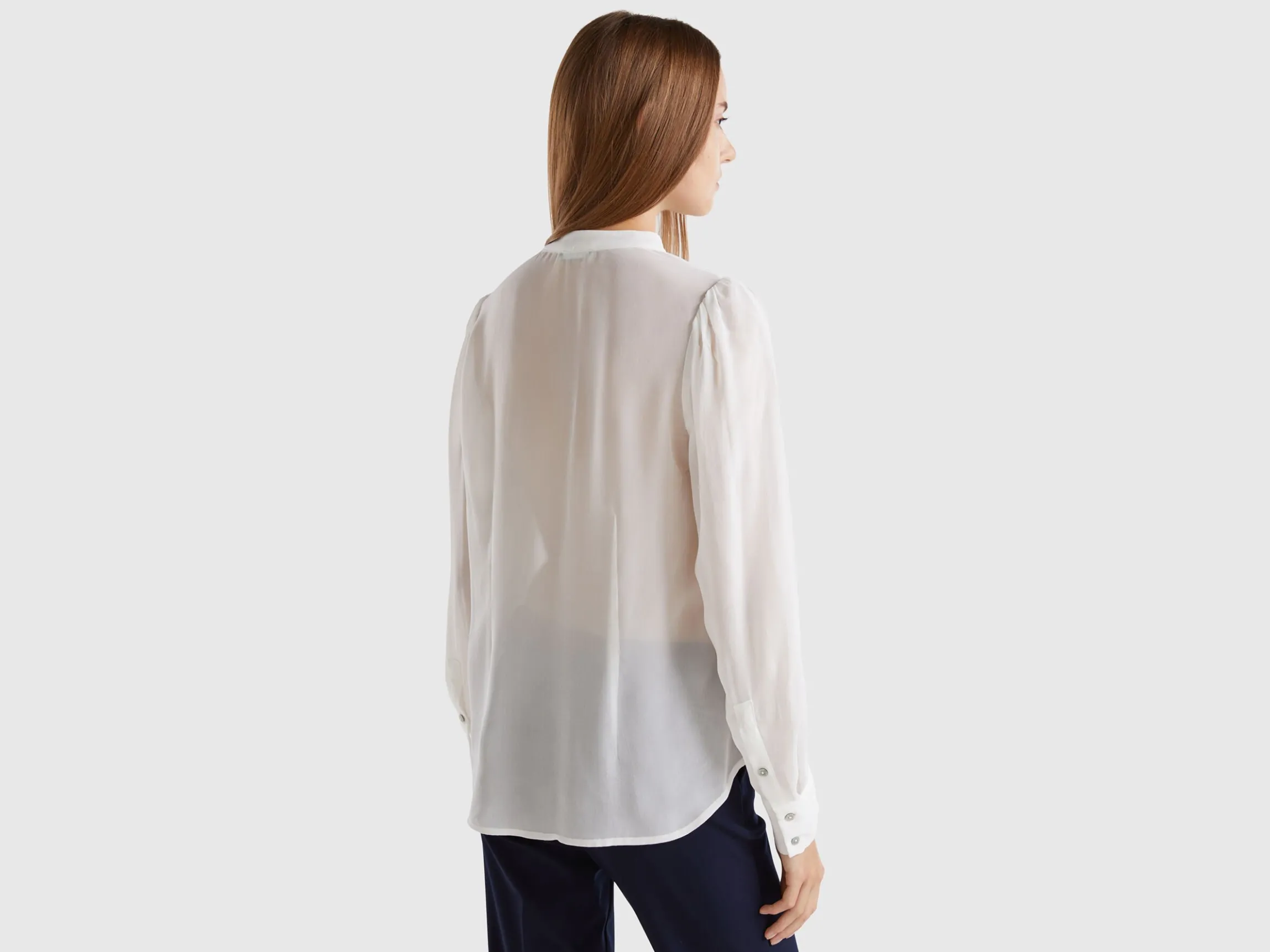 Flowy Mandarin collar shirt