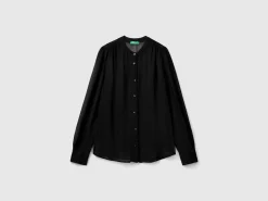 Flowy Mandarin collar shirt