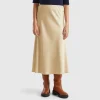 Flowy satin look skirt