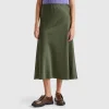 Flowy satin look skirt